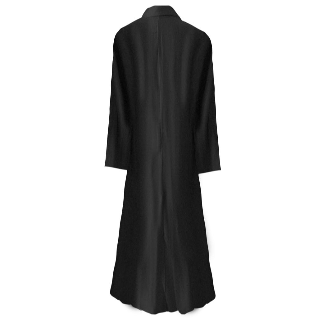 Women's Fashion Denim Dress New Shirt Collar Denim Button Long Skirt