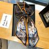 Luxury Long Silk Scarf Female Animal Horse Print Thin Narrow Scarf Bag Hair Band Ribbon Scarfs Women Neckerchief