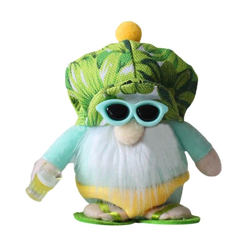 Пляжный гном, сшитая вручную мягкая плюшевая безликая кукла, настольное украшение