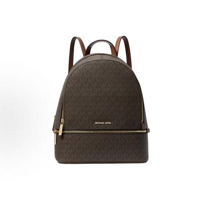 Рюкзак женский Rhea Signature Logo из покрытого канваса, средний, коричневый 35S5GRAB2B-BROWN