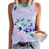 Летние цветные бабочки с цветочным принтом 3D майки женские уличные Y2k свободный жилет без рукавов с открытыми плечами женская майка