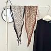 Silk Scarf New Fashion Bag Headscarf Small Scarf Scarf Scarf Small Shawl Leopard Print Triangular Scarf Tied Waist
