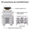 Rj45 Cat 6/5 Jack Connector Tested Utp Red Plug Cable