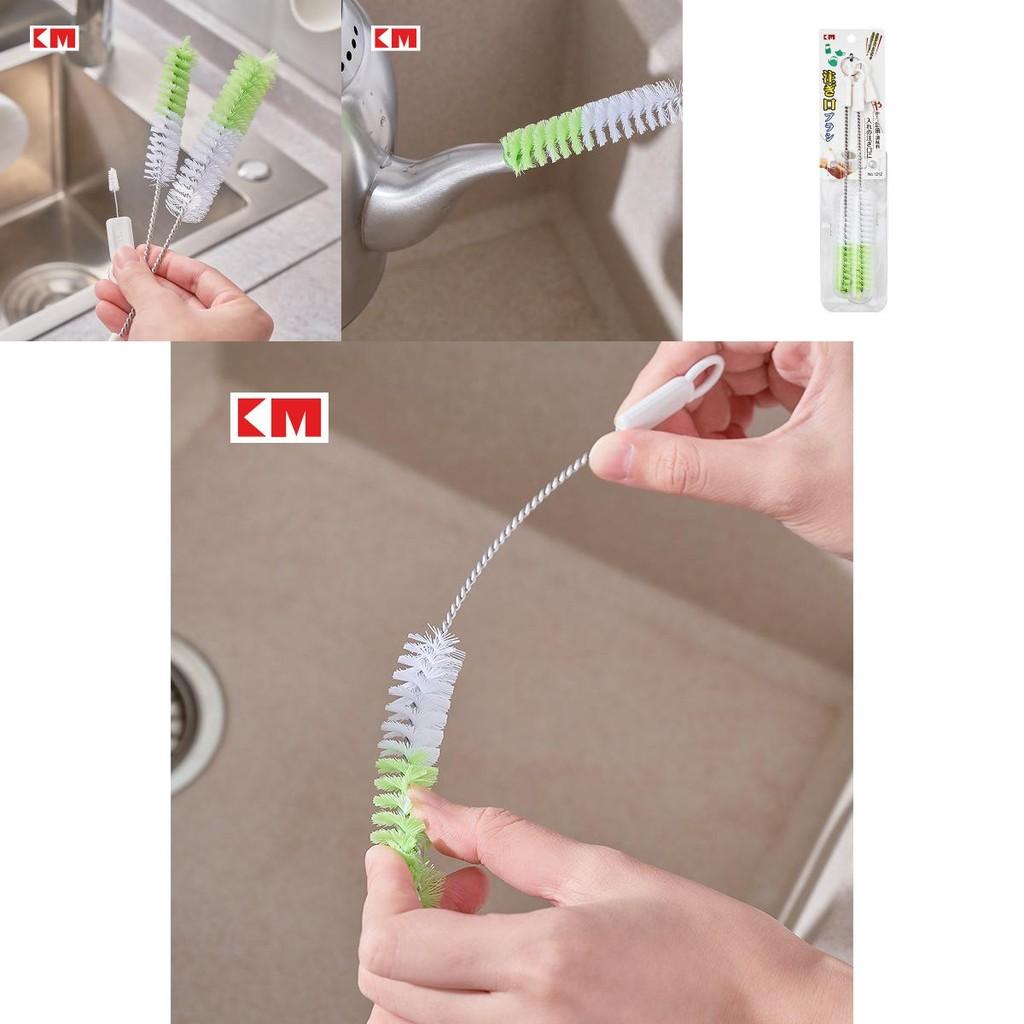 Spout Color Dual Brush Set For Bottles Cups And Kitchen Cleaning With Plastic Bristles