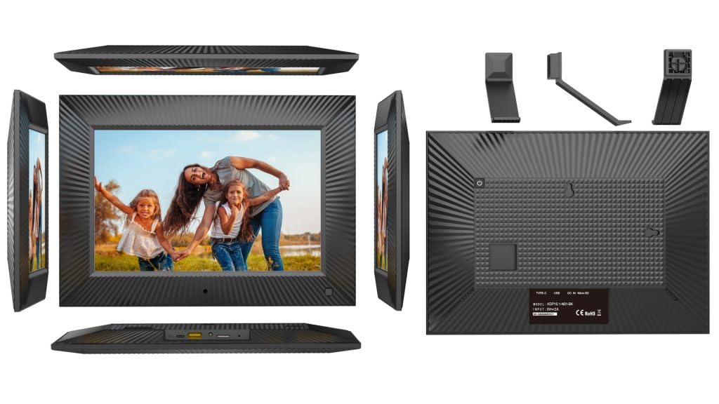 Дюймовая цифровая фоторамка KEIAN. Широкоугольная IP ЖК-панель. Оснащена датчиком движения 10.1! КДП10.1-Н01-БК