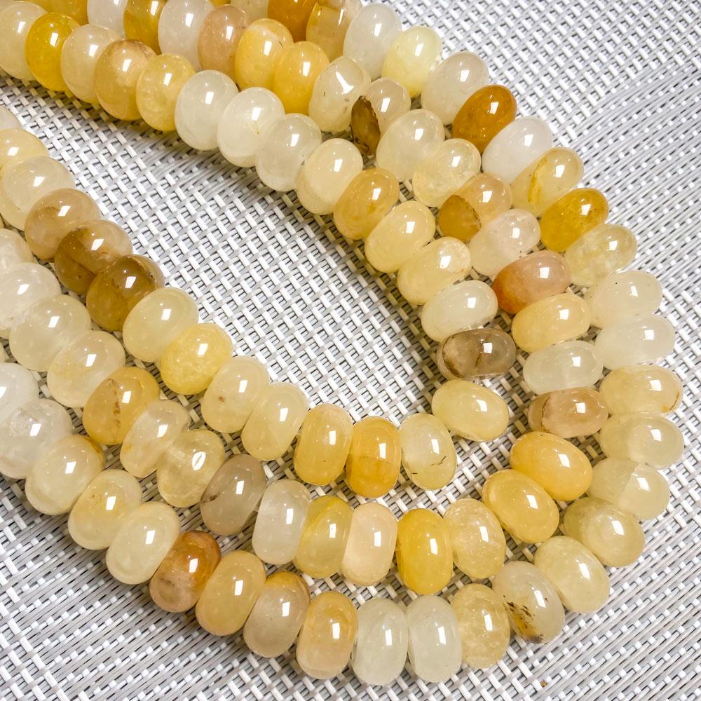 1Strand Natural Stone Beads Abacus Shape Rose Quartz Agate Loose Spaced Beads for Jewelry Making DIY Necklace Bracelet Accessories 6x10mm