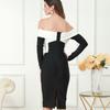 Бандажное платье Узкая юбка на бедрах Элегантное вечернее платье знаменитости с бретелью через шею Юбка Зимние женщины