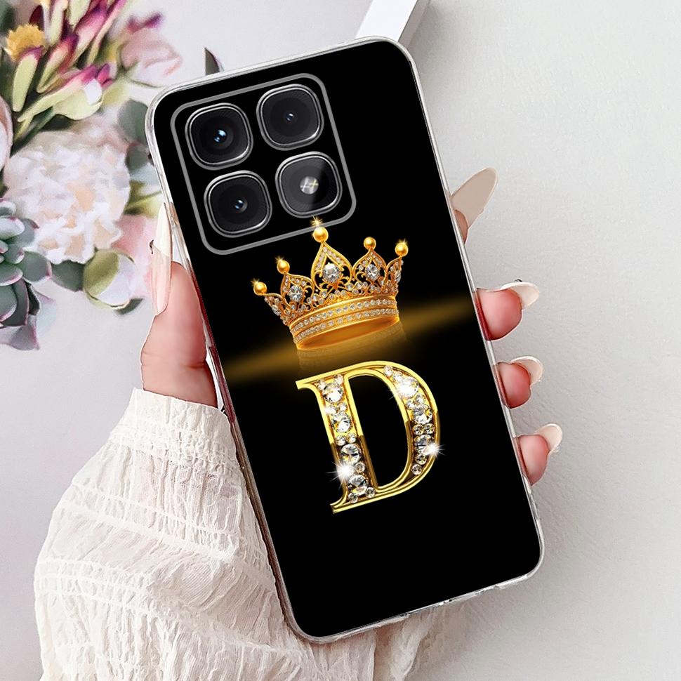 Для Xiaomi 14T Pro 5G Чехол Силиконовый Мягкий ТПУ Fundas Модный Чехол с Буквой для Xiaomi Mi14T14T 14 T Pro Чехлы Coque