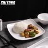 Ши Юн Коммерческие Меламиновые Квадратные Сервировочные Тарелки с Загнутыми Краями