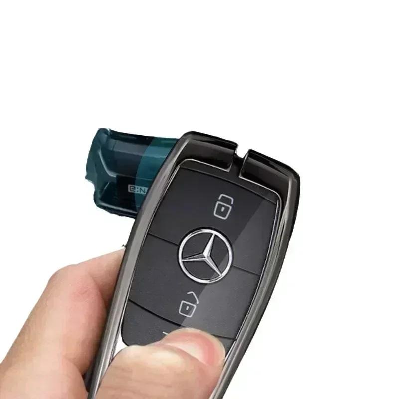 UKY5 Zine Alloy Car Key Case Cover Shell Holder For Mercedes Benz A C E S G Class GLC CLE CLA W177 W205 W213 W222 X167 AMG Accessory