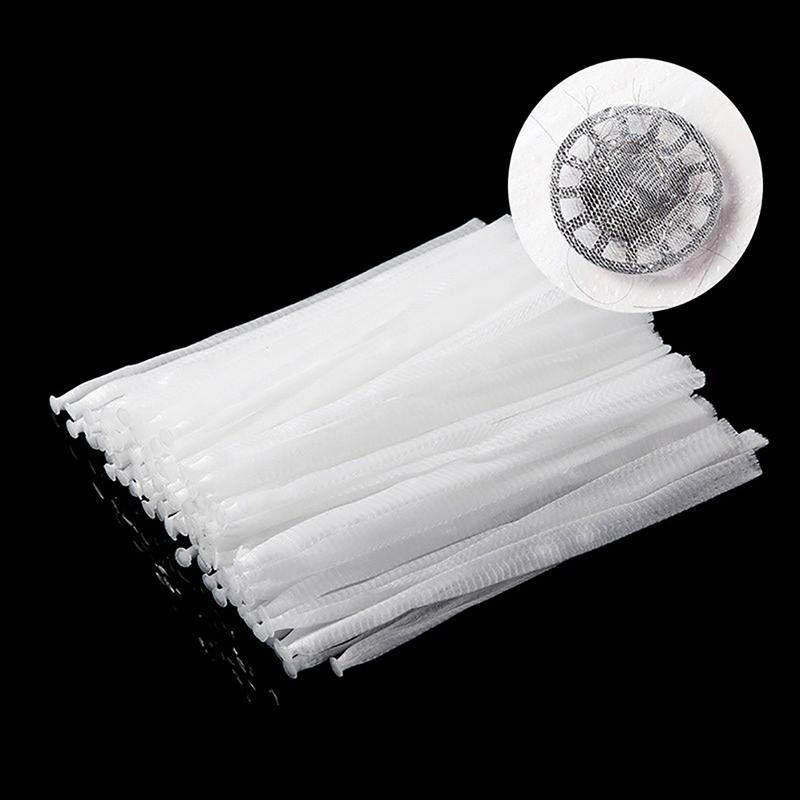 100 шт. сливная крышка для душа в ванной комнате, сетчатый мешок для предотвращения попадания волос, сетчатый фильтр для раковины