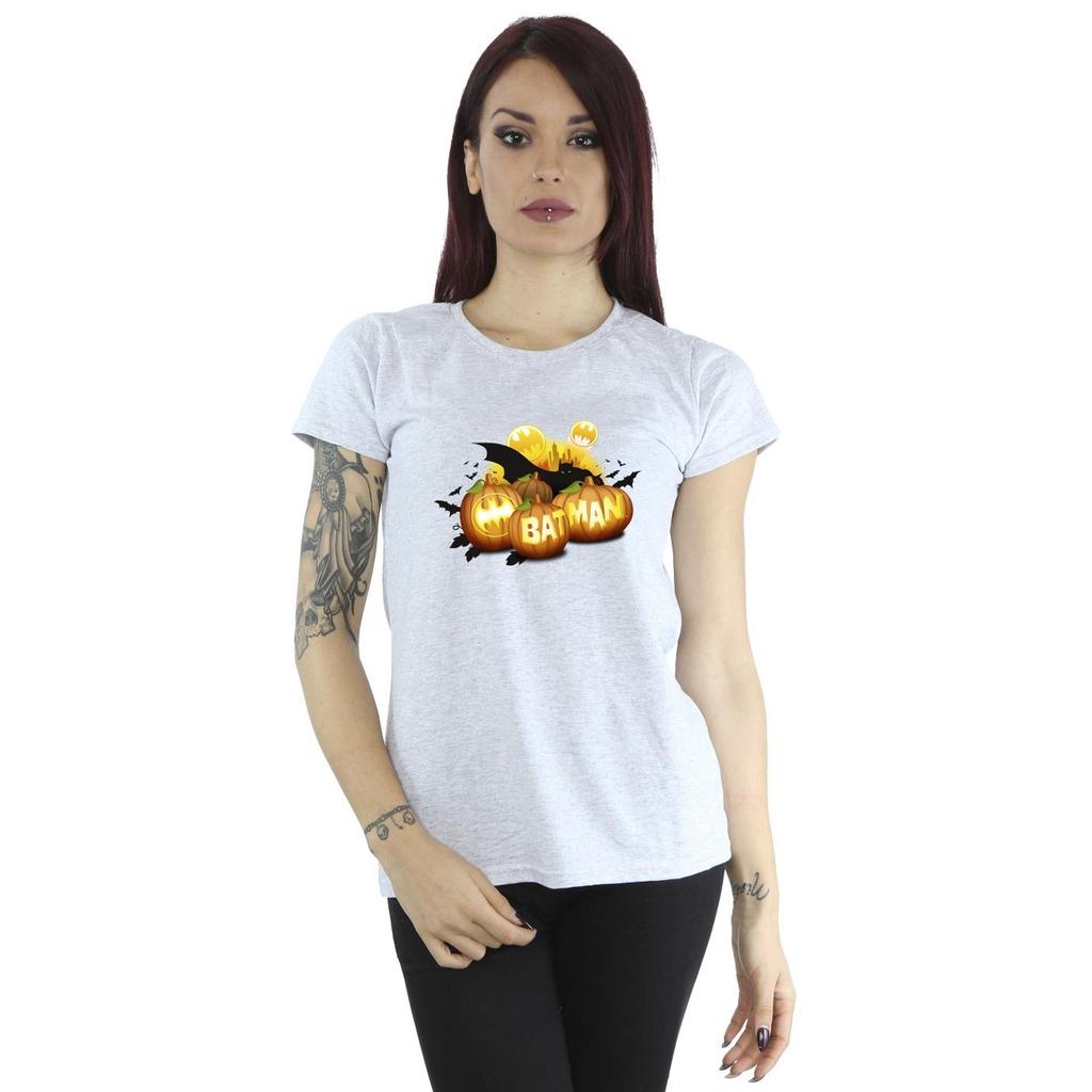 DC Comics Womens/Ladies Batman Pumpkins Cotton T-Shirt