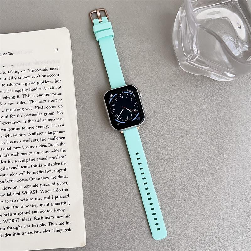 Силиконовый ремешок для Apple Watch band 46 мм 44 мм 41 мм 45 мм 40 мм 49 мм 42 мм 38 мм спортивный браслет correa iwatch Series Ultra 10 9 8 7 se3 6 5 4 3