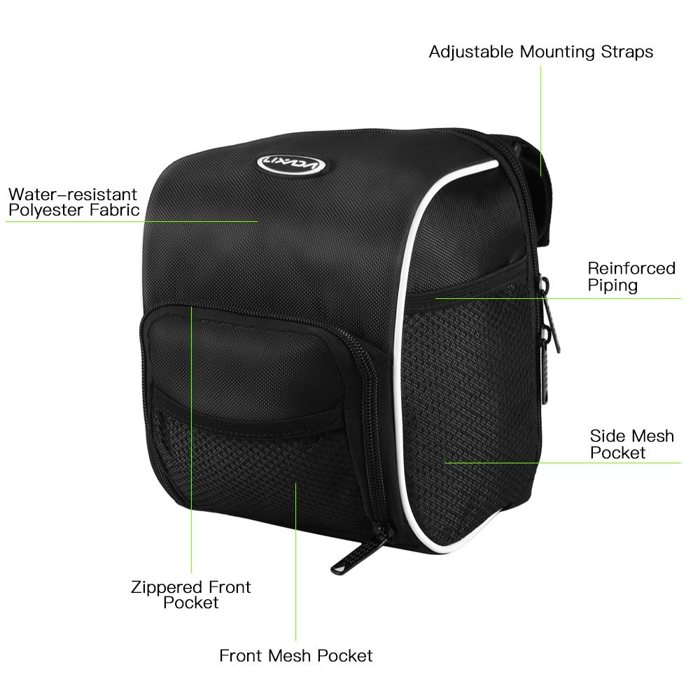 Lixada Сумка на руль велосипеда Передняя сумка для велосипеда Корзина с дождевиком