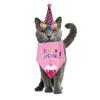 Decor Birthday Costume Cat Dog Headwear Cap Hat Bandana Pet Birthday Caps/Bibs Sequin Design