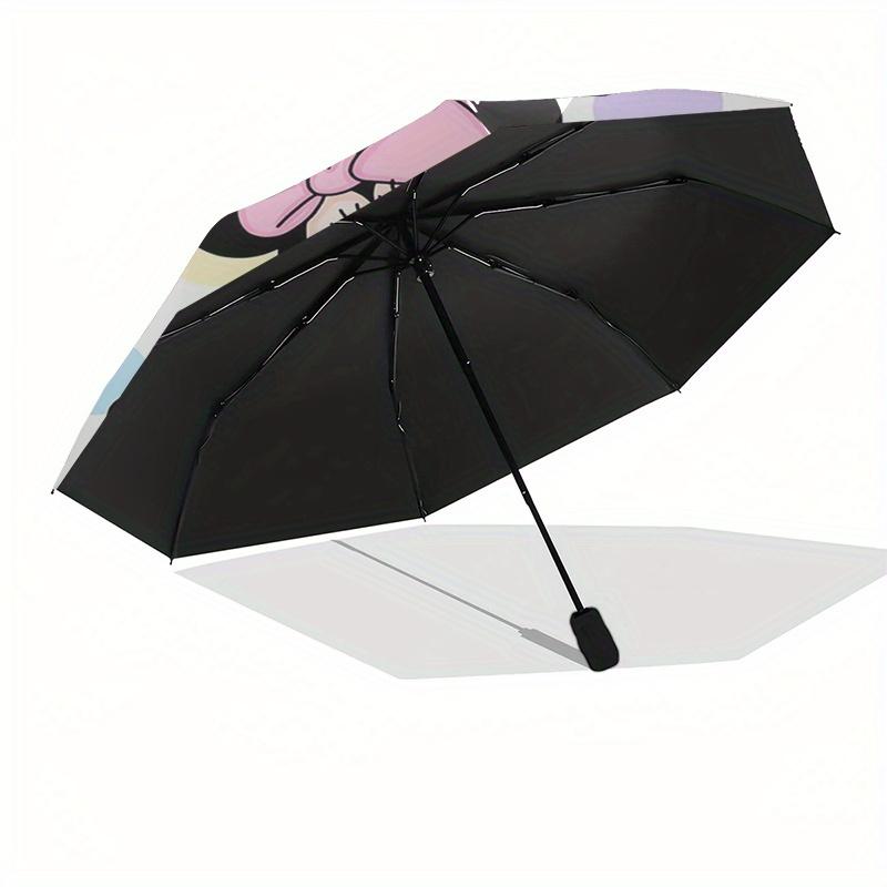 1pc Minnie Mouse,Aristocats Automatic Folding Umbrella: Compact 8-Bone Design Cartoon Outdoor Travel Companion, Business Umbrella, Christmas