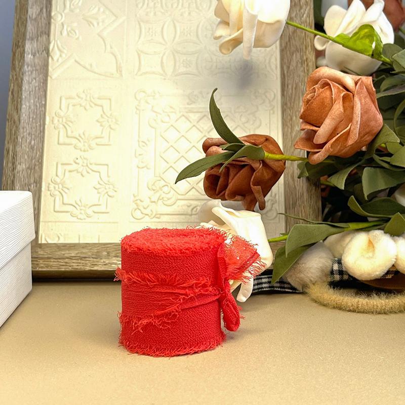 1 рулон свадебных пригласительных билетов, сделай сам, рождественская упаковка, шелковая лента с необработанным краем, порванная вручную