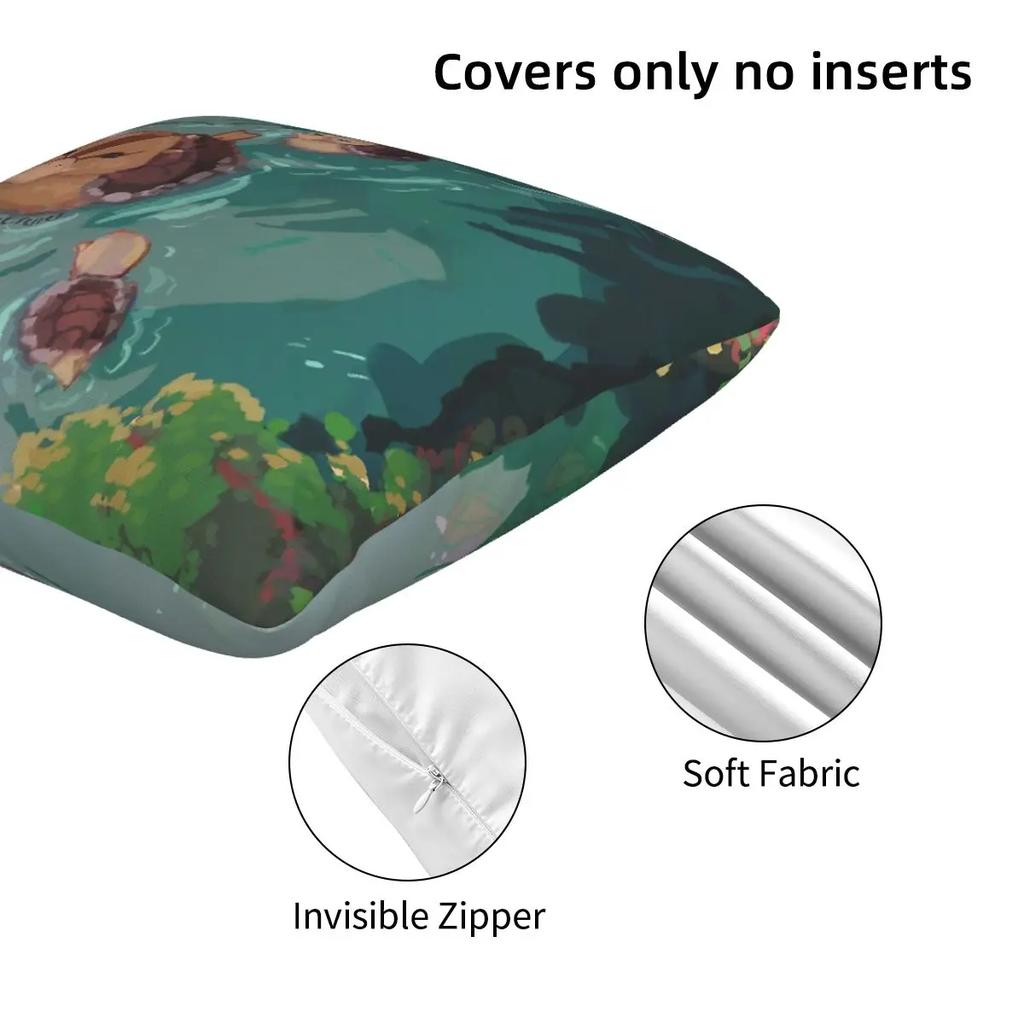 Turtle Duck Pond Avatar The Last Airbender 2 Pcs Square Pillowcase Pillow Cover Cushion Decor Comfort Throw Pillow For Home Sofa