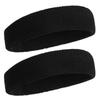 2 Pieces Cotton Sweatband Sports Gym Fitness Fashion Sweat Band Outdoor Volleyball Running Headband for Face Wash