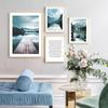 Природа Пейзаж Живопись Озеро Снежная Гора Холст Плакат Скандинавский Стиль Художественный Принт Лесная Пристань Цитаты Украшение Стены Изображение