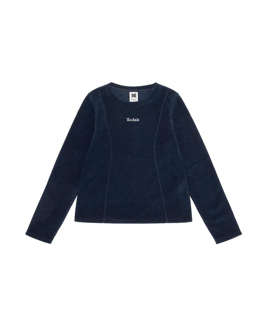 KODAK Lettering Fleece Long Sleeve T-Shirt Women'S Navy