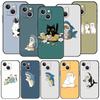 Милые Животные Кошка Мультяшная Чехол для Телефона Для iPhone 17 16 15 Pro Max 11 12 13 14 7 8 Plus SE 2020 X XR XS Чехол Мягкий Черный