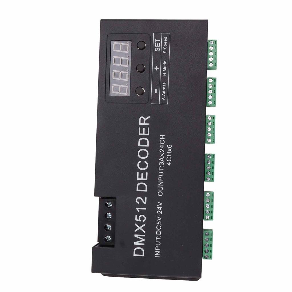 24-канальный декодер цифровой дисплей RGBW DMX512 драйвер регулировки яркости светодиодный контроллер для сценического бара DC5V‑24V