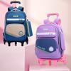 Primary School Students Boys and Girls Climb Stairs Six Wheeled Waterproof Ridge Protection Burden Reduction Children's Lever Bag