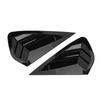 1 Pair Rear Side Window Shutter Cover Trim Glossy Black Scratch Proof Window Louver Side Vent Trim F