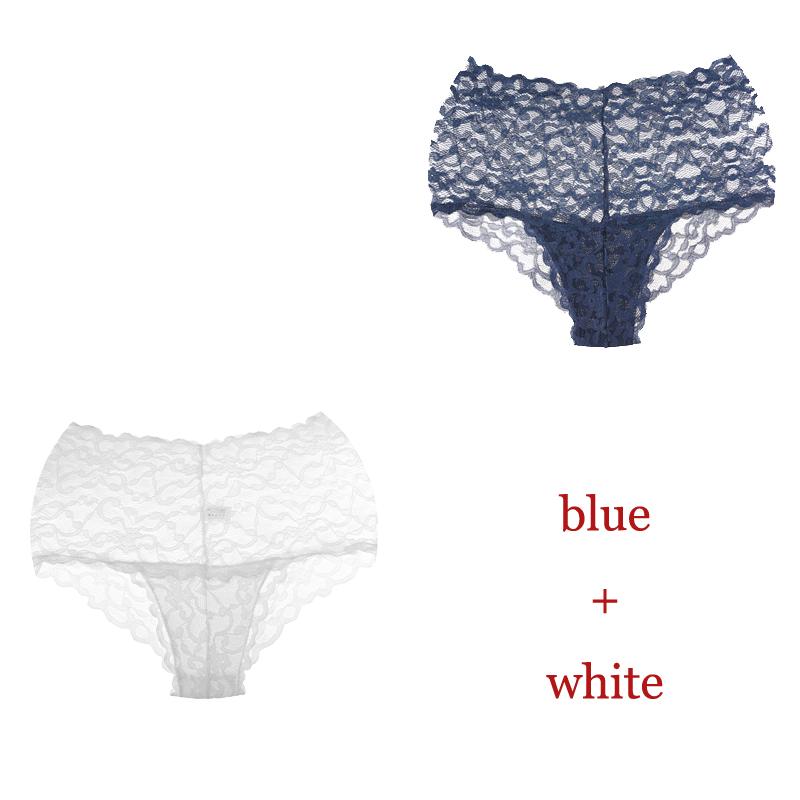 CINOON 2 шт./лот Новые трусики Женское кружевное нижнее белье Сексуальные трусы с высокой посадкой Вышивка Стринги Нижнее белье Однотонное Прозрачное Женское белье