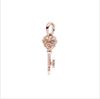 Серия Rose Gold Firefly, Подвеска-ключ, Бусина-компонент, Компонент-бусина, Идеально подходит для оригинального браслета European Authentic, Высококачественные ювелирные изделия