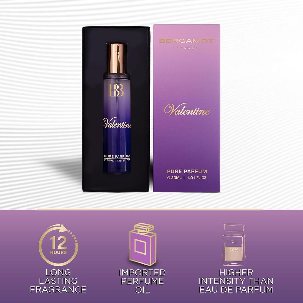 Beauté Valentine Pure Parfum For Women | Pure Parfum | Luxurious & Long Lasting Fragrance (30ml)