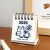 Mini 2026 Desk Calendar Portable Cartoon Monthly Planner Calendar Plan Book Desktop Ornaments