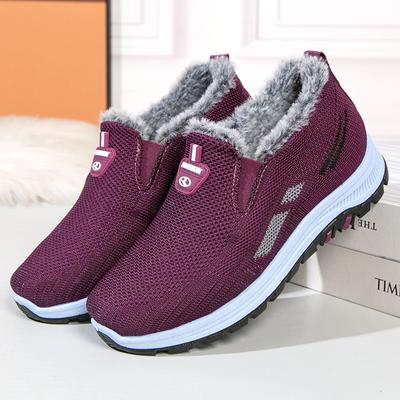 Женские зимние ботинки для снега, нескользящая подкладка из искусственного меха, мокасины для ходьбы, удобные короткие ботинки до щиколотки, повседневные теплые кроссовки для бега и тренировок для женщин