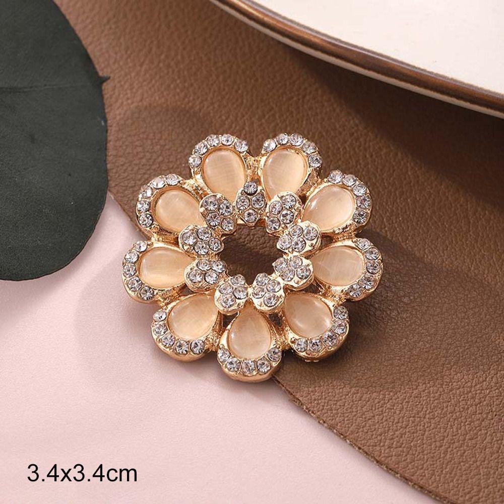 Anti-glare Alloy Pin Butterfly Rhinestone Brooch High-end Flower Brooch Women