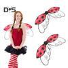 Ladybug Cosplay Wing Universal Ladybird Dress-Up Wing Fairy Wing Costume Accessories for Stage Performance Halloween Parties Photo Props