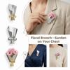 DIY Wearable Flower Brooches Mini Artful Flower Vase Brooch  Birthday Celebration