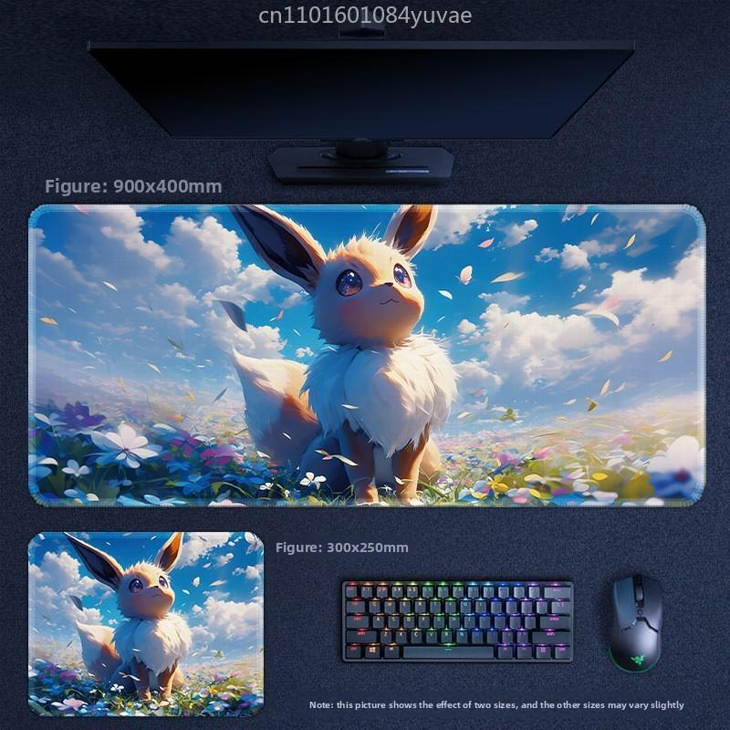 Классический Мультфильм Аниме Покемон Пикачу Мьюту Иви Кожаный Коврик для Мыши Лукарио Сквиртл Гардевуар Коврик для Клавиатуры Большой Игровой Настольный Мат