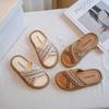 Baby Kids Girls Summer Beach Slippers Toddlers Ethnic Style Open Toe Slide Slippers Nonslip Cross Slippers Fashion Chic Roman