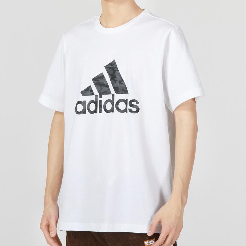 Adidas Camo Short Sleeve Tee White Men Streetwear HA7212