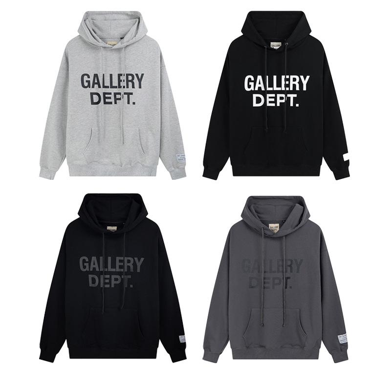 Autumn trendy brand GALLERY DEPT letter print loose hoodie sweatshirt, men's and women's pullover thin jackets