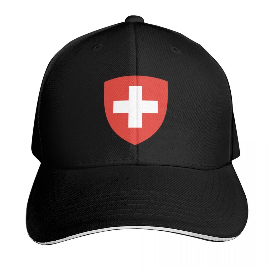 Switzerland Coat Of Arms Baseball Cap Moisture Wicking Quick Dry Curved Brim Classic Fit Low Profile Unstructured