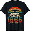 Vintage 1965 Limited Edition 60th Birthday 60 Years Cassette Tape Gift T Shirt