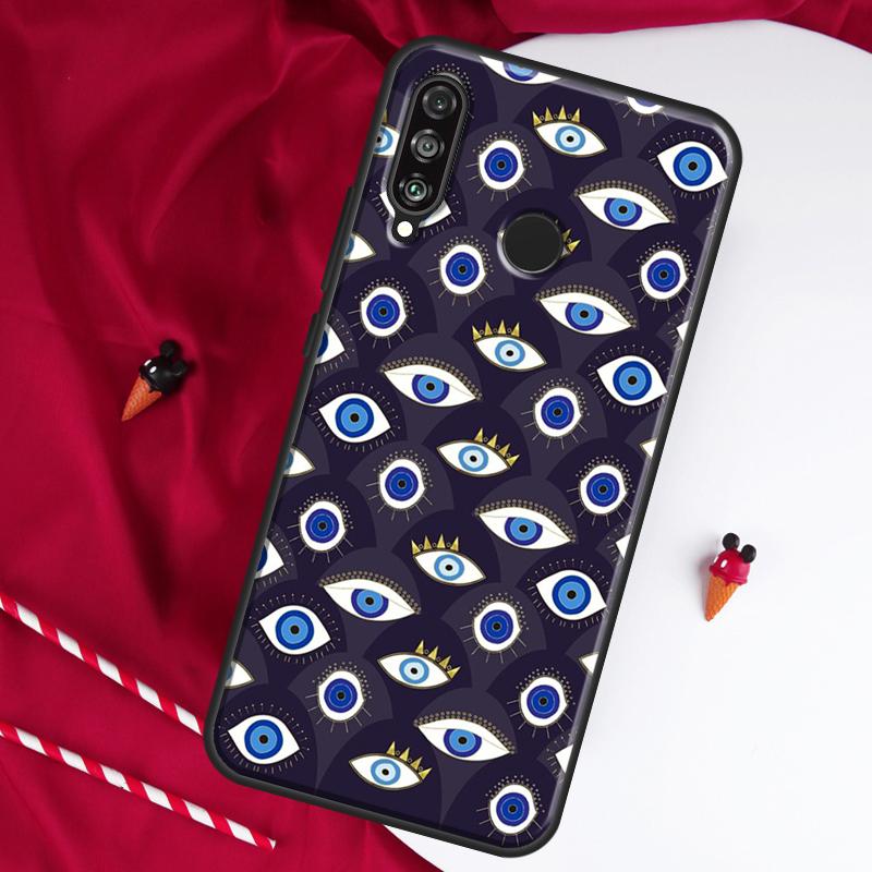 Чехол с Назар Бонукку (глаз Фатимы) для Huawei Nova Y61 Y70 Y90 Y60 Y72 Y91 12s 12i 11i 7i 8i 9 10 SE P60 Pro P30 P40 Lite