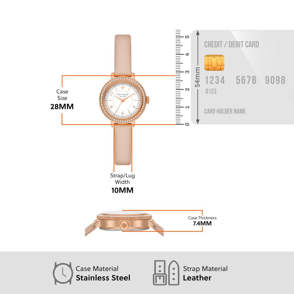Spade Новые часы MORNINGSIDE KSW1816SET Розовые [Kate York] Женские