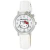Q&Q Часы Аналоговые Hello Kitty Водонепроницаемые Кожаный ремешок Сделано в Японии 0001N002 Женские Белые