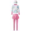 Little Naive Girls' Long Sleeve Sun Protection Split Swimsuit Set