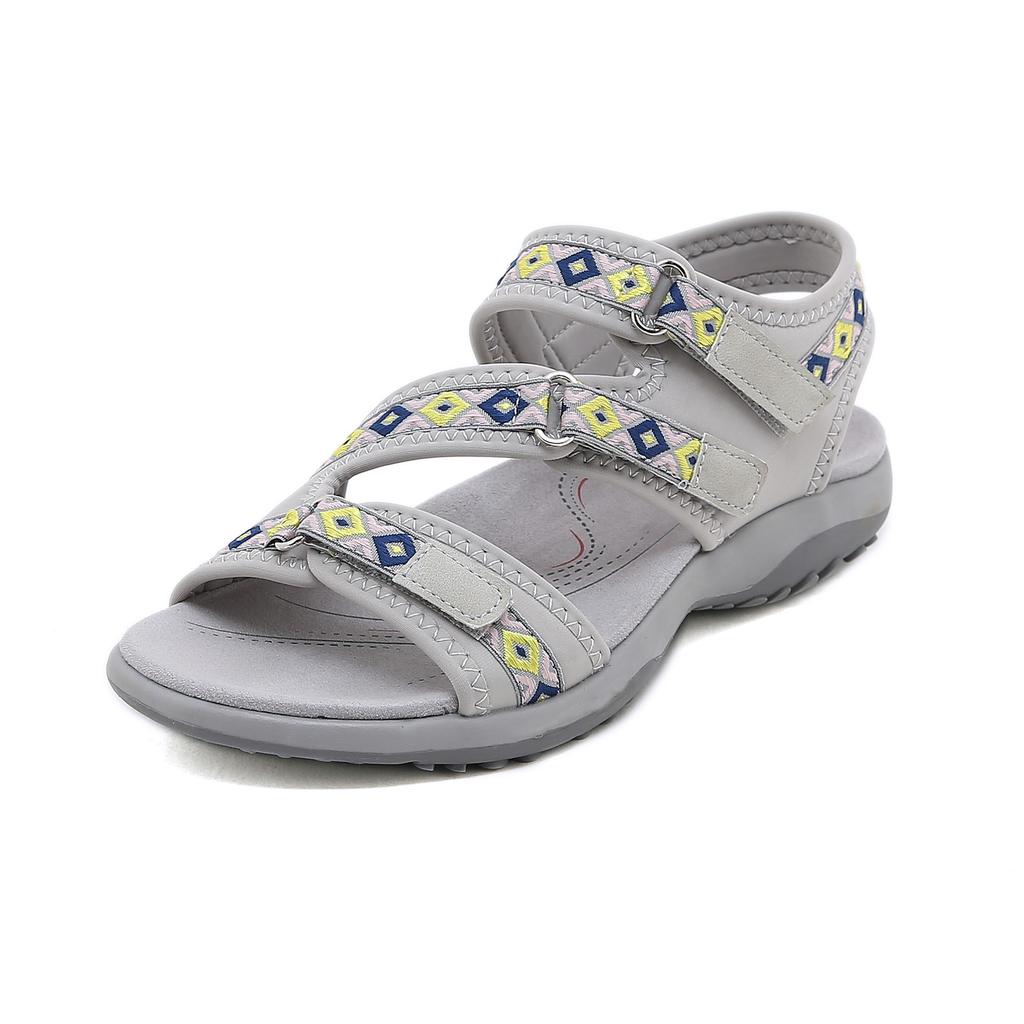 New Sports Sandals Printed Velcro Large Size Women's Shoes