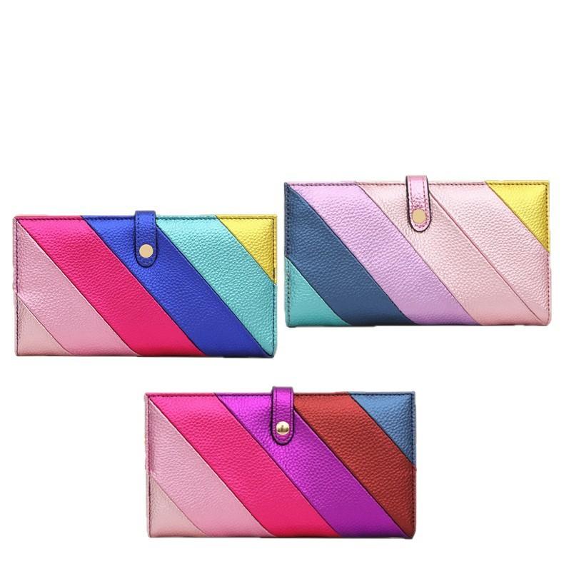 Card Holder Women's Wallet Female Student ID Long Anti-Theft Swiping Clutch High Sense Pu Card Holder Cute Coin Purse
