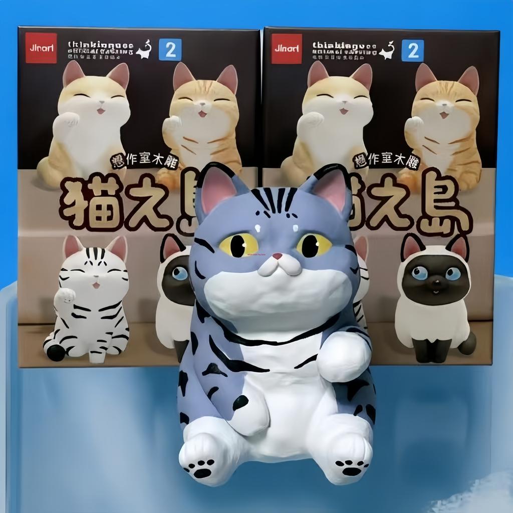 Jinart Остров Кошек Милая Мультяшная Фигурка Кошки Креативное Настольное Украшение Украшение для Автомобиля Декоративная Игрушка Подарок для Любителей Животных